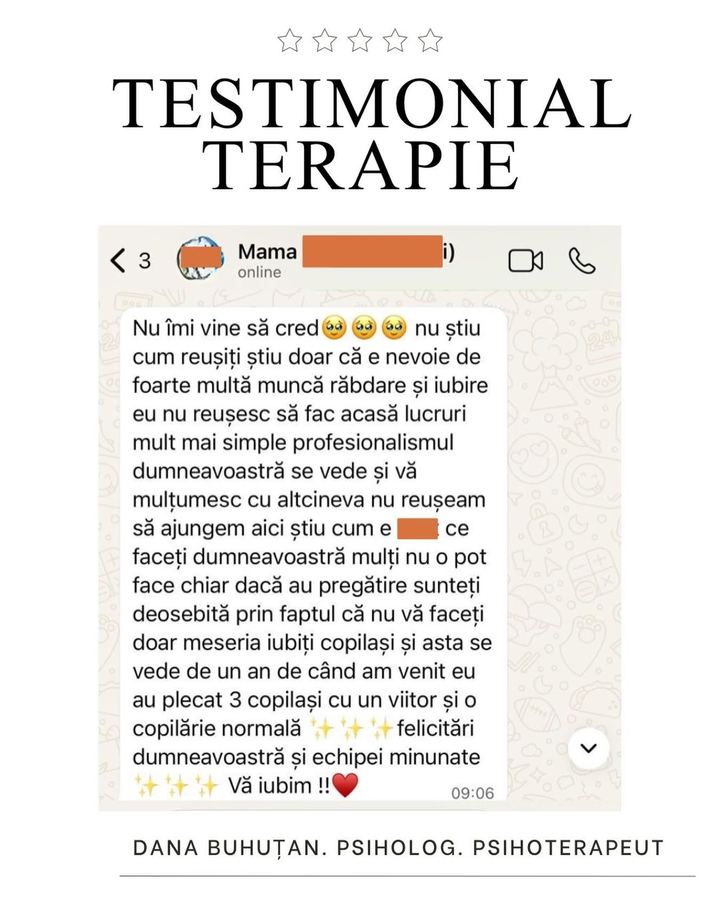 Testimonial terapie