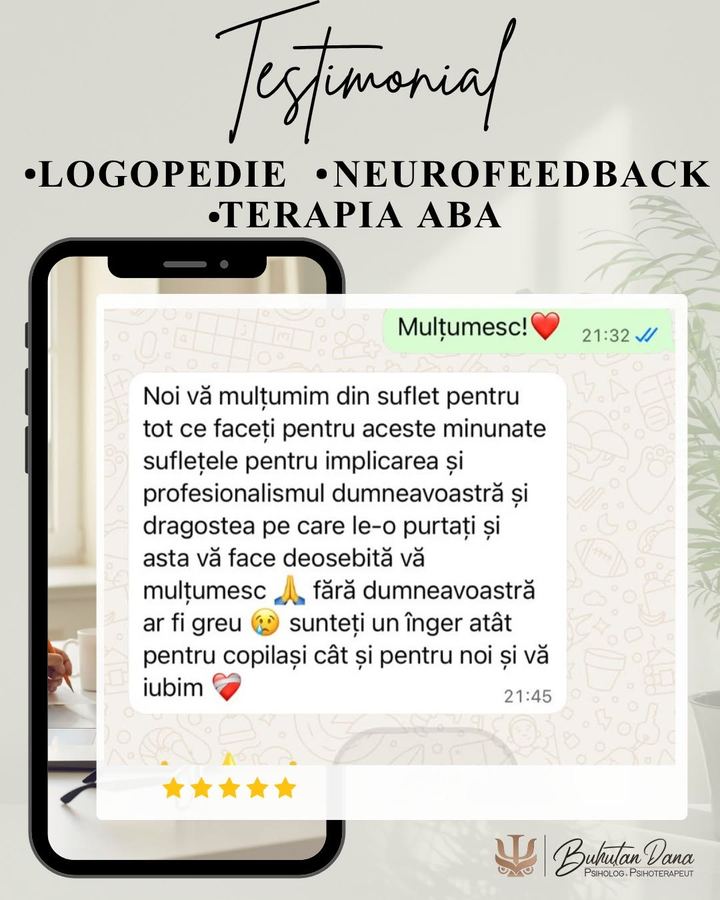 Testimonial logopedie, neurofeedback, terapia ABA
